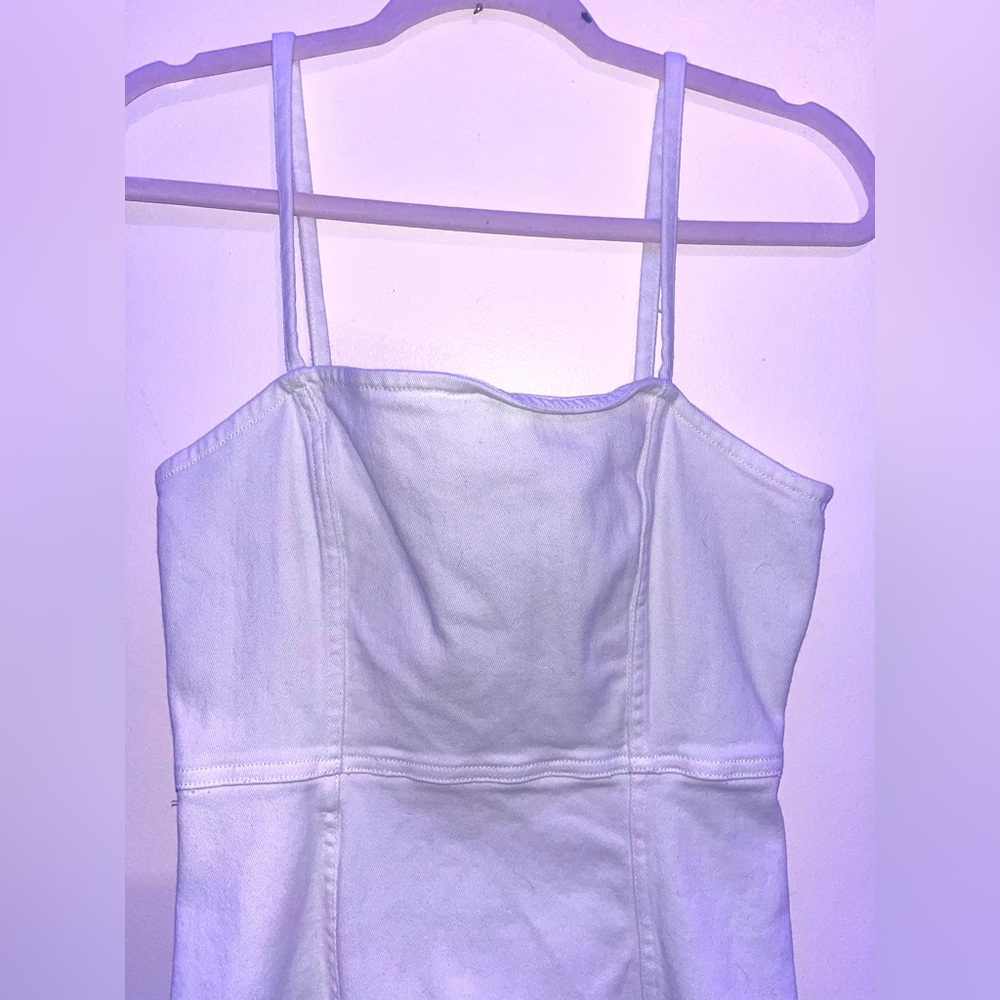 WHITE DENIM DRESS